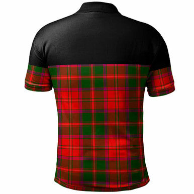 Scottish Crief District Clan Tartan Polo Shirt - Horizontal Style Back Side Tartan Plaid