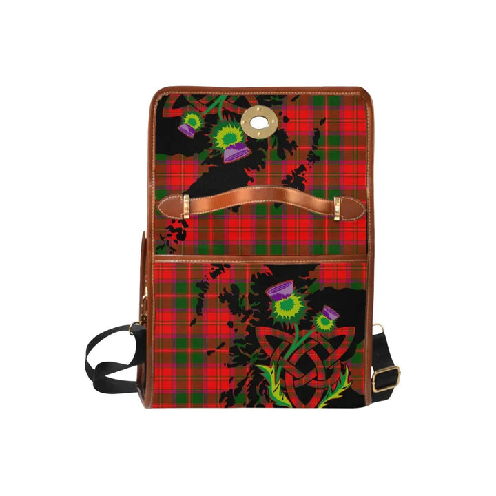Scottish Crief District Clan Tartan Waterproof Canvas Bag With Thistle Tartan Plaid 6