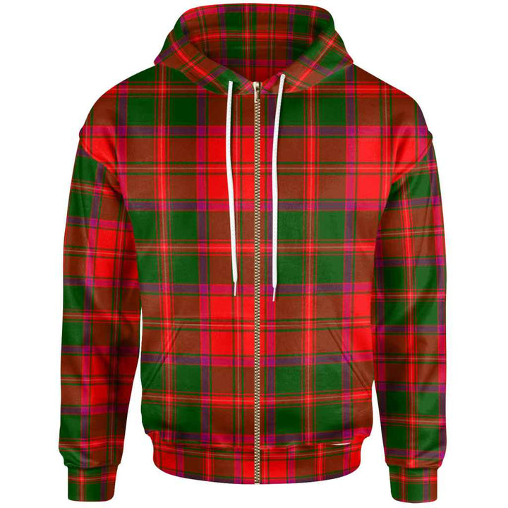 Scottish Crief District Clan Tartan Hoodie Zip Tartan Plaid