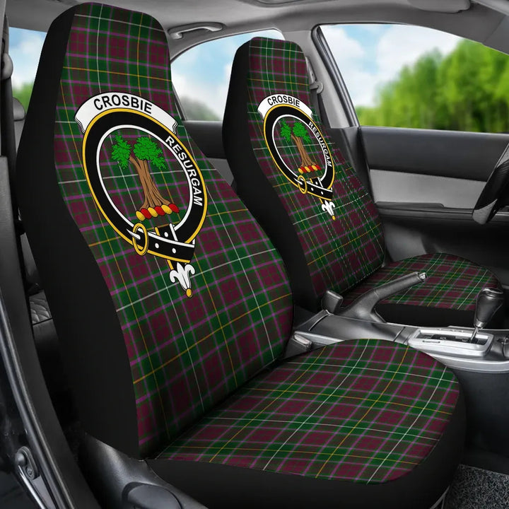 Scottish Crosbie Clan Crest Tartan Car Seat Covers 3