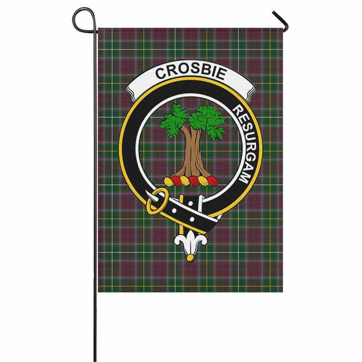 Scottish Crosbie Clan Crest Tartan Garden Flag Tartan Plaid 1