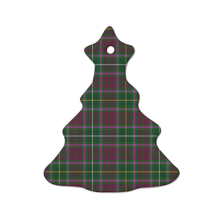 Scottish Crosbie Clan Tartan Ceramic Ornament  Tree Shape Tartan Plaid