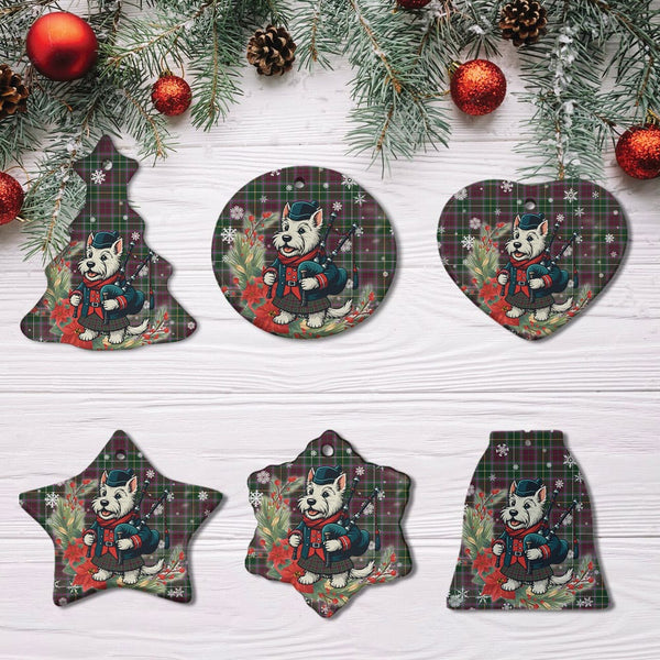 Scottish Crosbie Clan Tartan Ceramic Ornament Cute Scottish Terrier Dog All Style Tartan Plaid