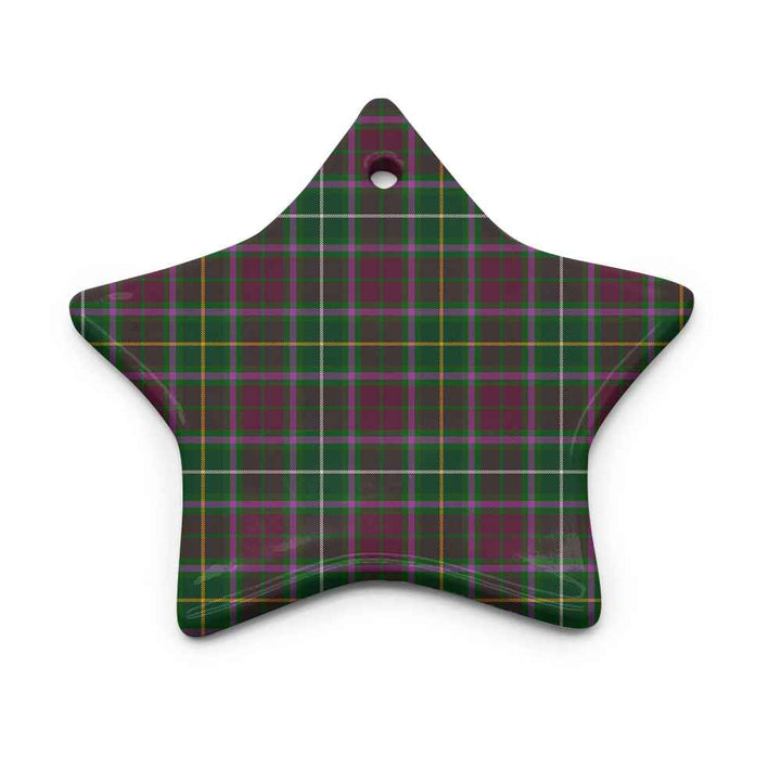 Scottish Crosbie Clan Tartan Ceramic Ornament Star Shape Tartan Plaid