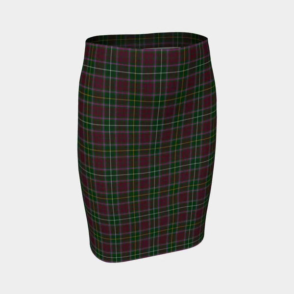 Scottish Crosbie Clan Tartan Fitted Skirt Tartan Plaid 1