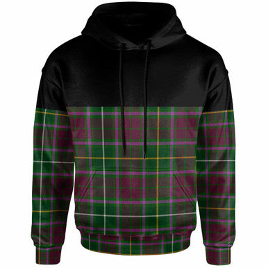 Scottish Crosbie Clan Tartan Hoodie - Horizontal Style Front Side Tartan Plaid