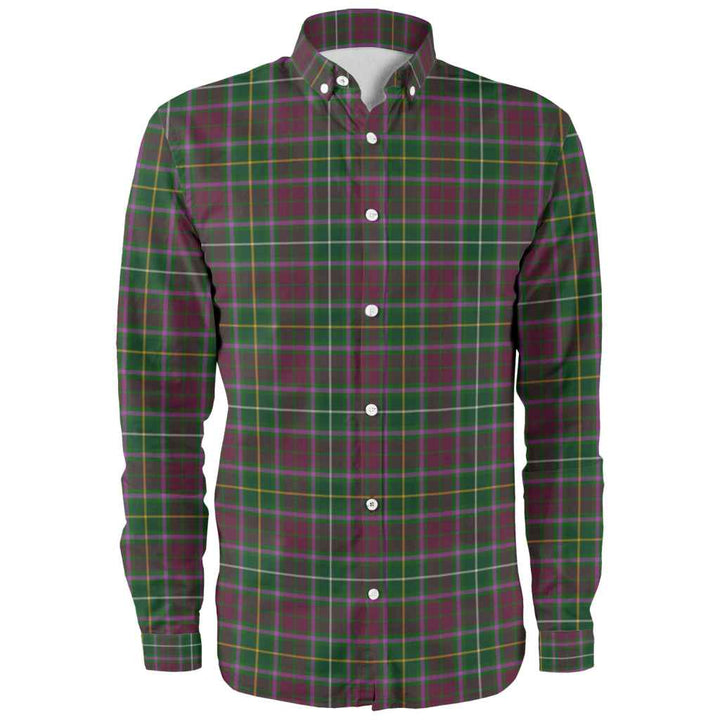 Scottish Crosbie Clan Tartan Long Sleeve Shirt Front Side Tartan Plaid
