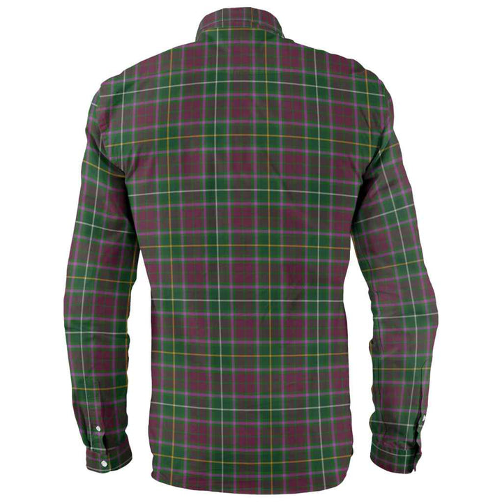 Scottish Crosbie Clan Tartan Long Sleeve Shirt Back Side Tartan Plaid