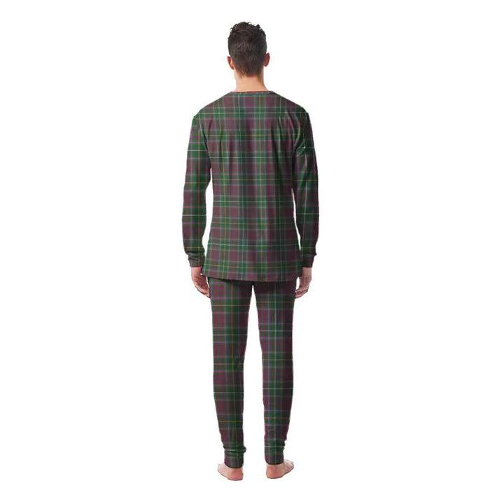 Scottish Crosbie Clan Tartan Pajama Set Men Back Side Tartan Plaid