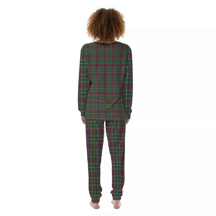Scottish Crosbie Clan Tartan Pajama Set Women Back Side Tartan Plaid