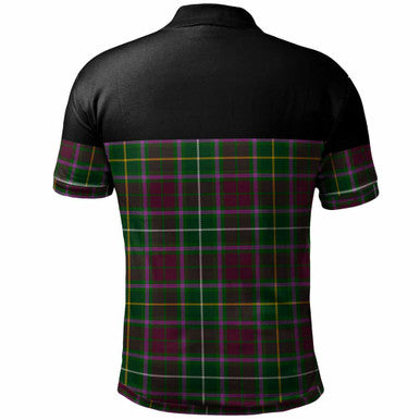 Scottish Crosbie Clan Tartan Polo Shirt - Horizontal Style Back Side Tartan Plaid