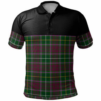 Scottish Crosbie Clan Tartan Polo Shirt - Horizontal Style Front Side Tartan Plaid