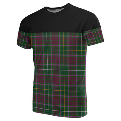 Scottish Crosbie Clan Tartan T-Shirt Horizontal Style Front Side Tartan Plaid