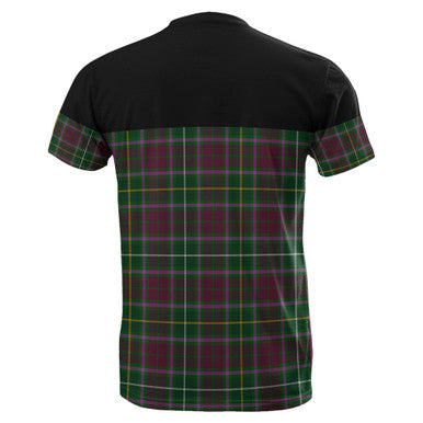 Scottish Crosbie Clan Tartan T-Shirt Horizontal Style Back Side Tartan Plaid