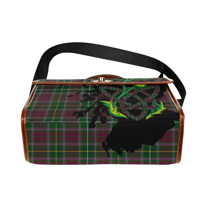 Scottish Crosbie Clan Tartan Waterproof Canvas Bag With Thistle Tartan Plaid 5