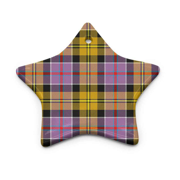 Scottish Culloden Ancient Clan Tartan Ceramic Ornament Star Shape Tartan Plaid