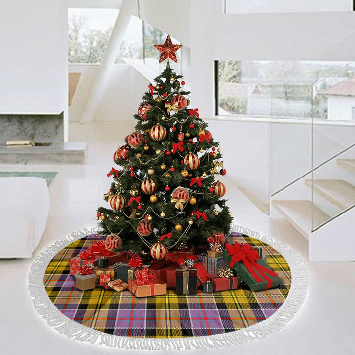 Scottish Culloden Ancient Clan Tartan Christmas Tree Skirt Tassels 3 Tartan Plaid