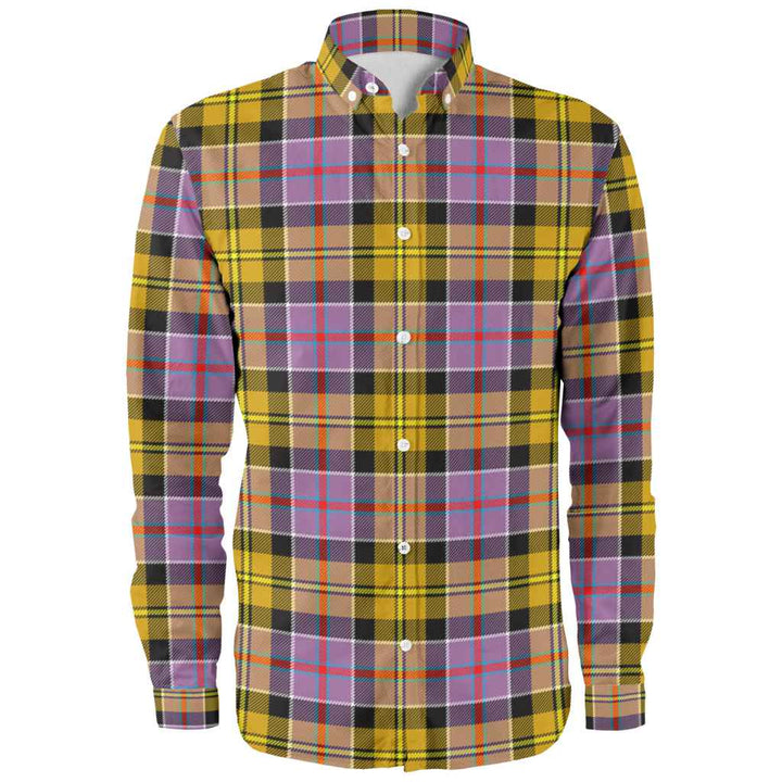 Scottish Culloden Ancient Clan Tartan Long Sleeve Shirt Front Side Tartan Plaid