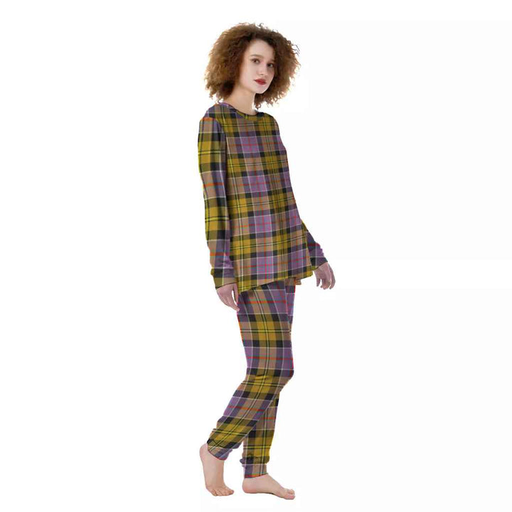 Scottish Culloden Ancient Clan Tartan Pajama Set Women Front Side Tartan Plaid