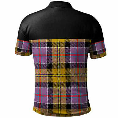 Scottish Culloden Ancient Clan Tartan Polo Shirt - Horizontal Style Back Side Tartan Plaid