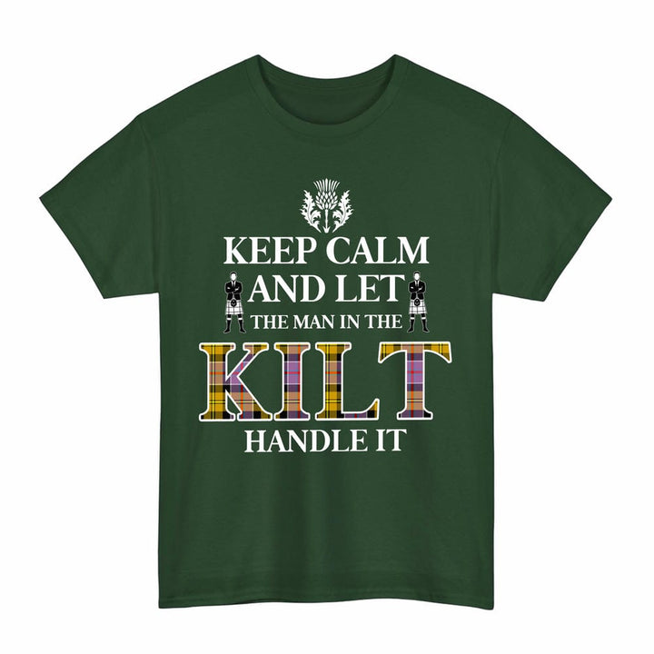 Scottish Culloden Ancient Clan Tartan T-Shirt - Keep Calm Tartan Plaid Forest Green Color