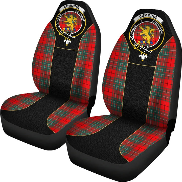 Scottish Cumming Clan Crest Tartan Car Seat Covers - Special Style 2