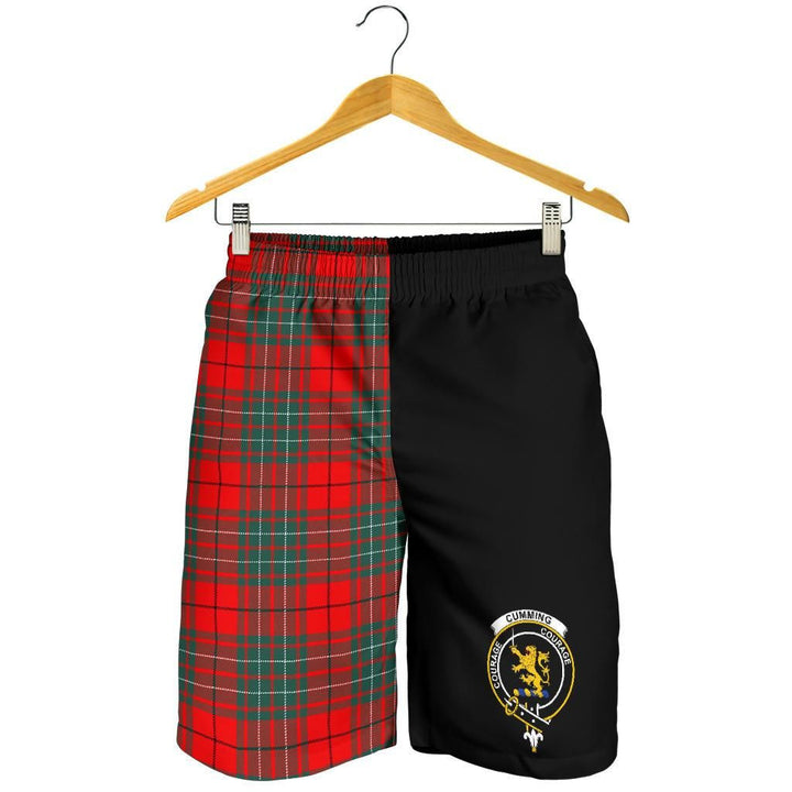 Scottish Cumming Clan Crest Tartan Half of Me Men's Shorts