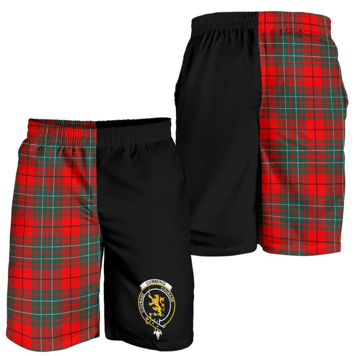 Scottish Cumming Clan Crest Tartan Half of Me Men's Shorts