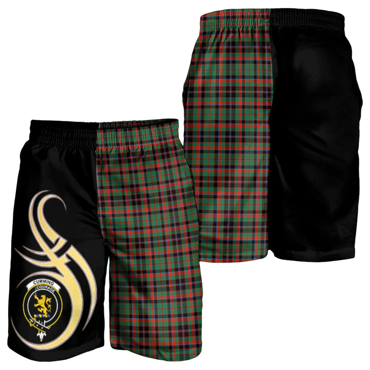 Scottish Cumming Hunting Ancient Clan Crest Tartan Believe in Me Men's Shorts