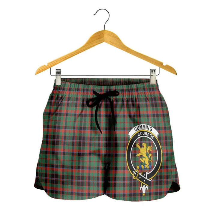 Scottish Cumming Hunting Ancient Clan Crest Tartan Women Shorts