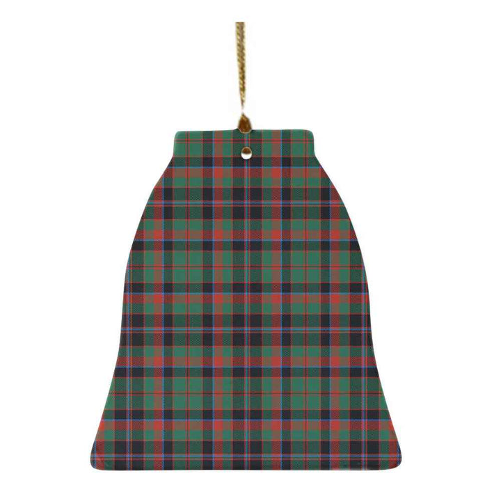 Scottish Cumming Hunting Ancient Clan Tartan Ceramic Ornament Bell Shape Tartan Plaid