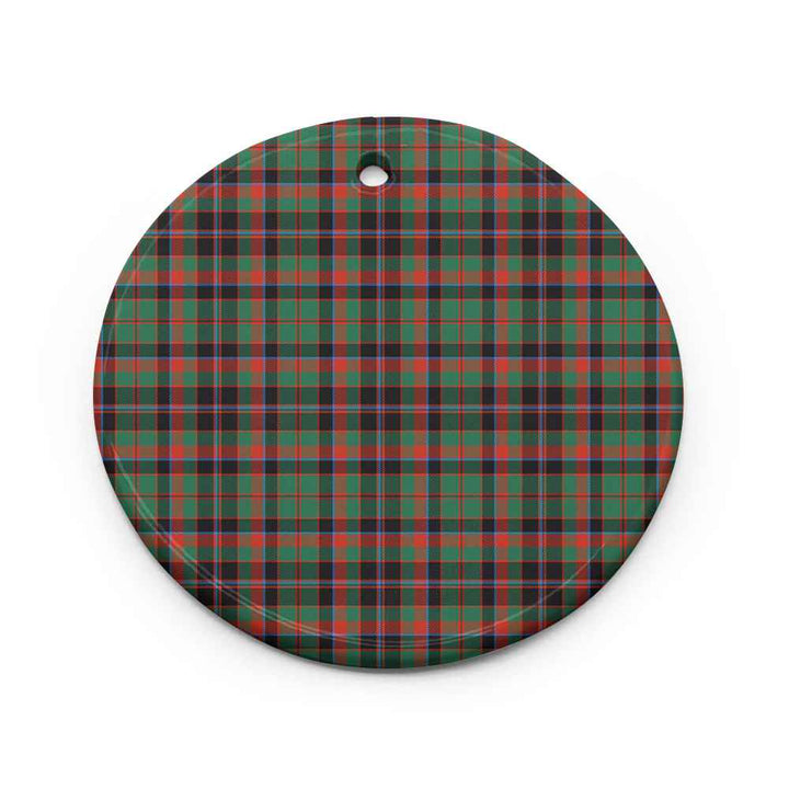 Scottish Cumming Hunting Ancient Clan Tartan Ceramic Ornament Circle Shape Tartan Plaid