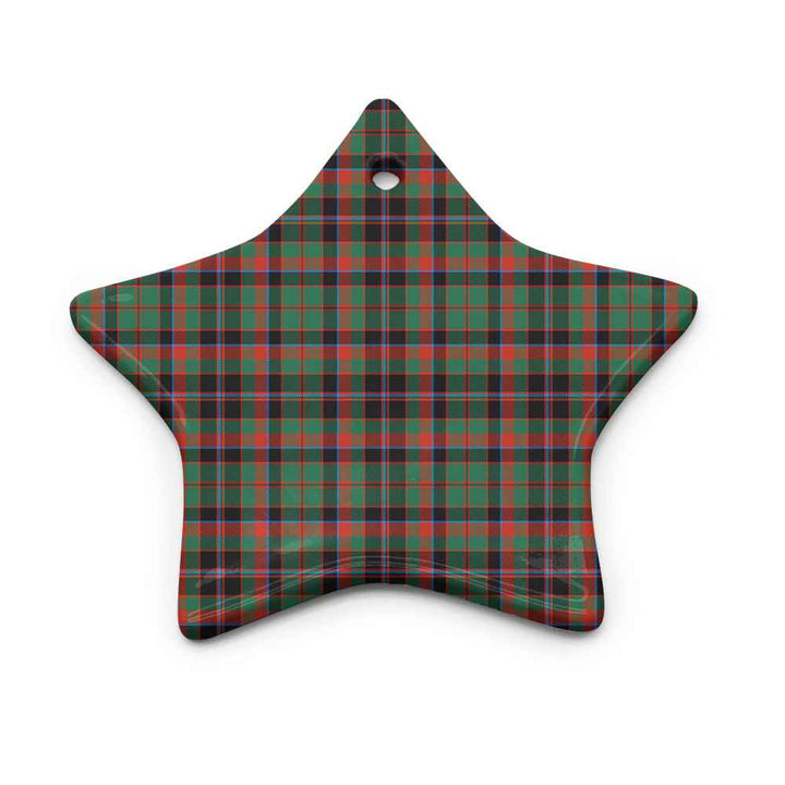 Scottish Cumming Hunting Ancient Clan Tartan Ceramic Ornament Star Shape Tartan Plaid