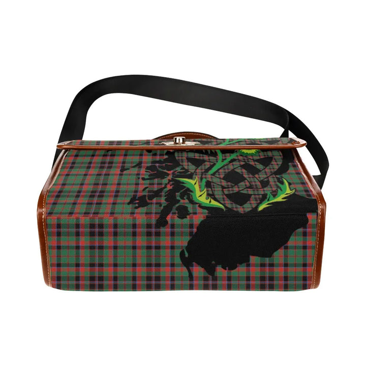 Scottish Cumming Hunting Ancient Clan Tartan Waterproof Canvas Bag With Thistle Tartan Plaid 5