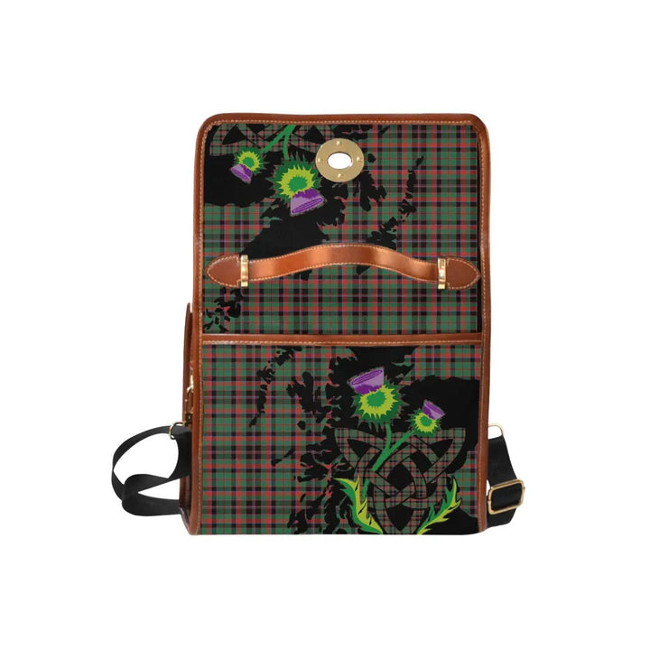 Scottish Cumming Hunting Ancient Clan Tartan Waterproof Canvas Bag With Thistle Tartan Plaid 6