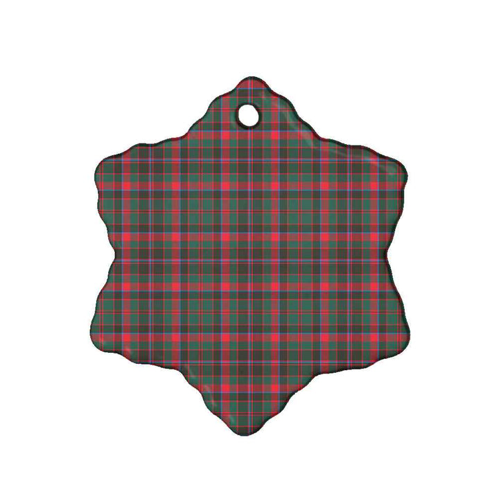 Scottish Cumming Hunting Modern Clan Tartan Ceramic Ornament Snow Flake Shape Tartan Plaid
