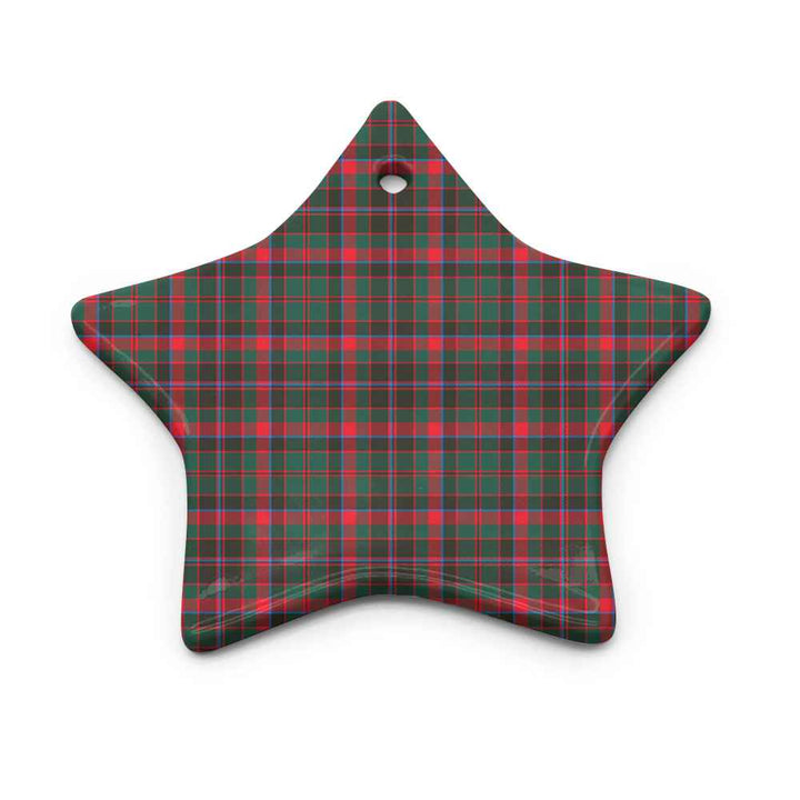 Scottish Cumming Hunting Modern Clan Tartan Ceramic Ornament Star Shape Tartan Plaid
