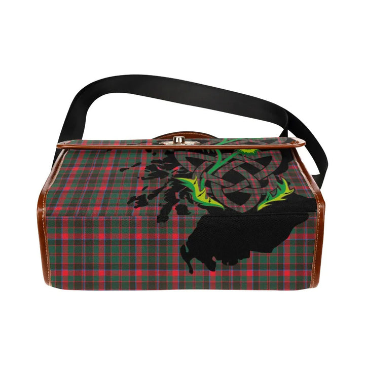 Scottish Cumming Hunting Modern Clan Tartan Waterproof Canvas Bag With Thistle Tartan Plaid 5