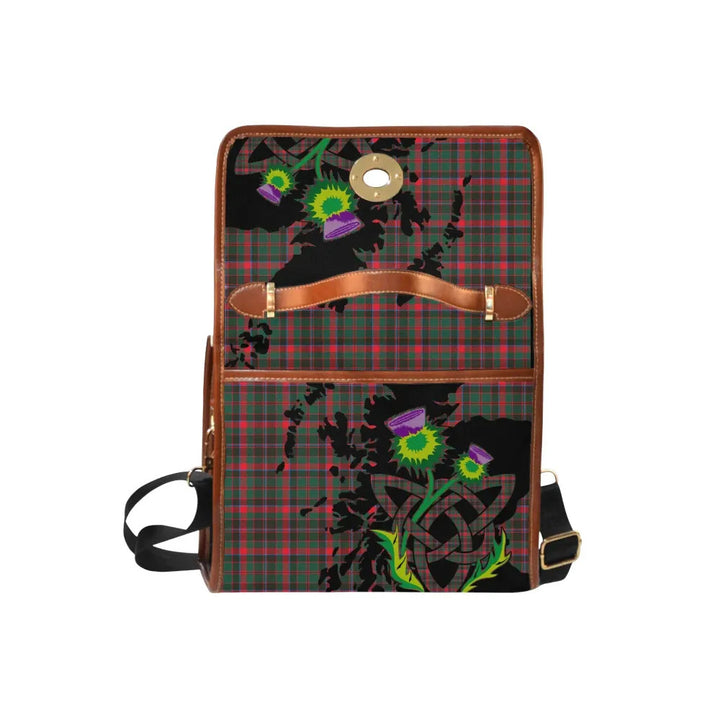 Scottish Cumming Hunting Modern Clan Tartan Waterproof Canvas Bag With Thistle Tartan Plaid 6