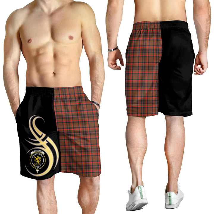 Scottish Cumming Hunting Weathered Clan Crest Tartan Believe in Me Men's Shorts