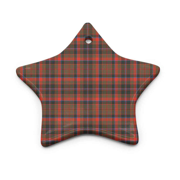 Scottish Cumming Hunting Weathered Clan Tartan Ceramic Ornament Star Shape Tartan Plaid