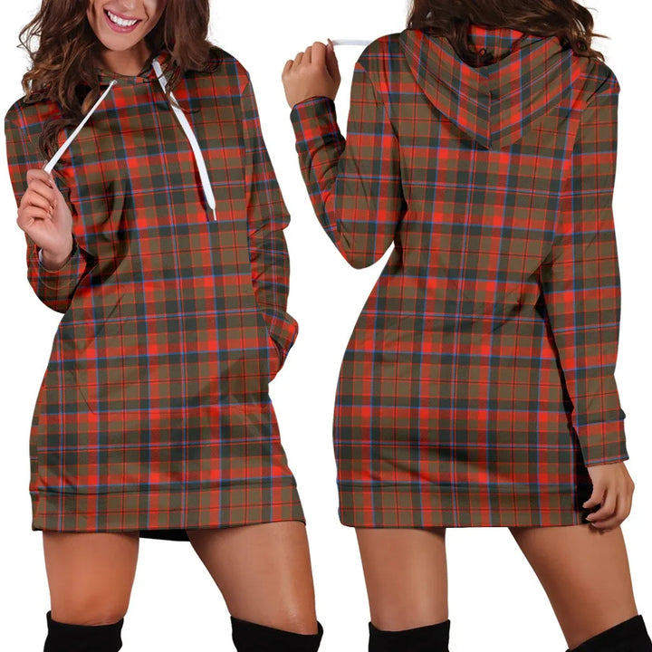 Scottish Cumming Hunting Weathered Clan Tartan Hoodie Dress