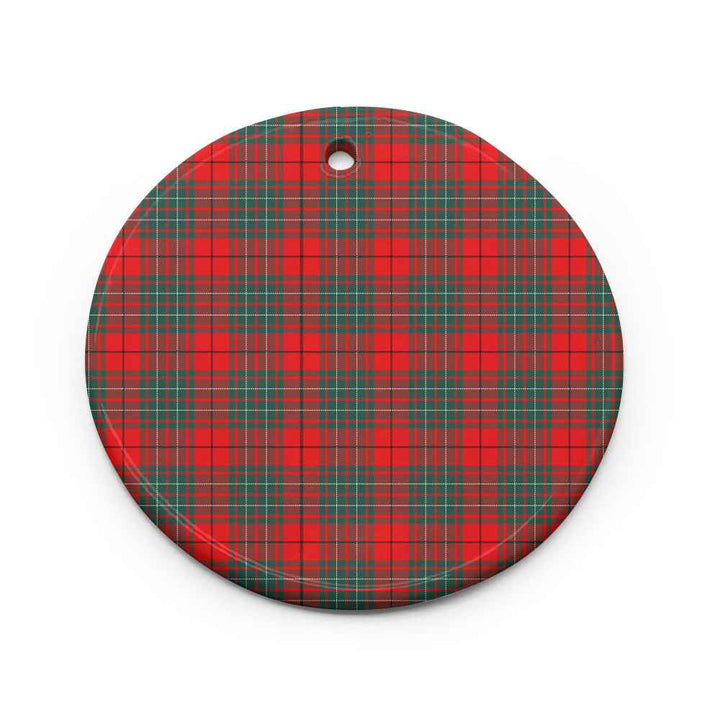 Scottish Cumming Modern Clan Tartan Ceramic Ornament Circle Shape Tartan Plaid