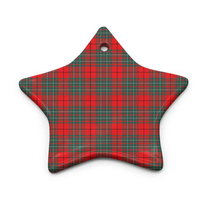 Scottish Cumming Modern Clan Tartan Ceramic Ornament Star Shape Tartan Plaid