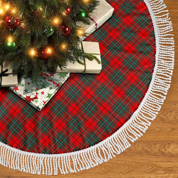 Scottish Cumming Modern Clan Tartan Christmas Tree Skirt Tassels 2 Tartan Plaid