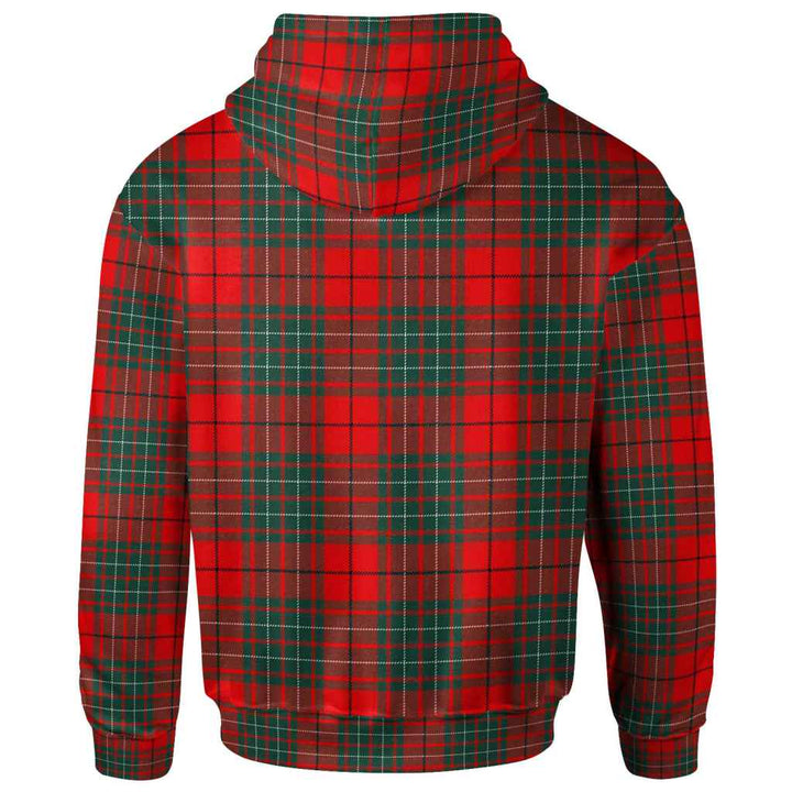 Scottish Cumming Modern Clan Tartan Hoodie Back Side Tartan Plaid