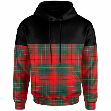 Scottish Cumming Modern Clan Tartan Hoodie - Horizontal Style Front Side Tartan Plaid