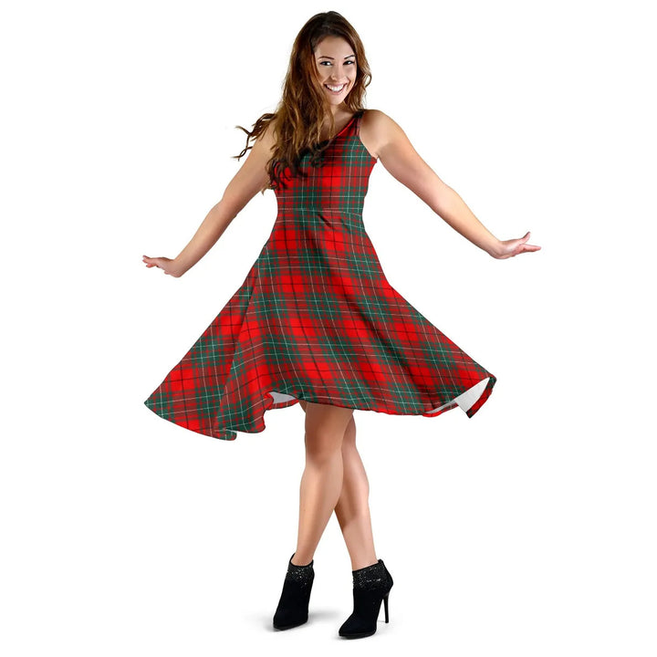 Scottish Cumming Modern Clan Tartan Women Midi Dress
