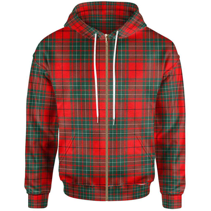 Scottish Cumming Modern Clan Tartan Hoodie Zip Tartan Plaid
