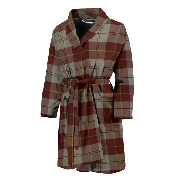 Scottish Cunningham Burgundy Dancers Clan Tartan Bathrobe 2